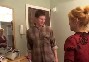 Sweet mommy is sucking her son dick with love